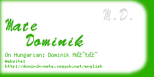 mate dominik business card